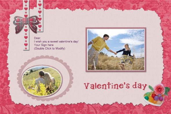 愛情＆ロマンチック photo templates バレンタインデーのカード (8)